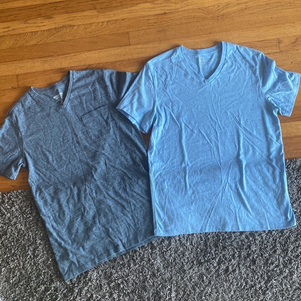 Bundle of Two V Neck Short Sleeve Shirts Size Small